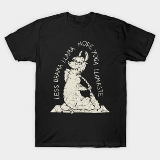 Less Drama More Yoga Llama T-Shirt